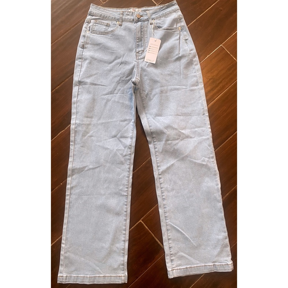 ETTELO Denim Collection Wide Leg Jeans Women‎ Size 8